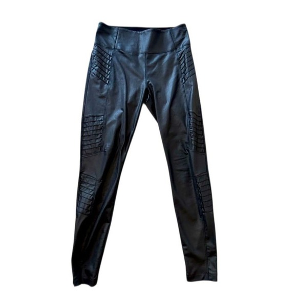 Athleta Delancey‎ Gleam Moto Tight Leggings Womens Size Medium Stretch Ankle Zip - Picture 1 of 5